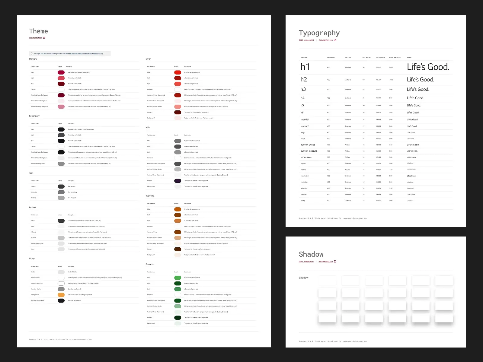 LG token architecture: color, spacing, type